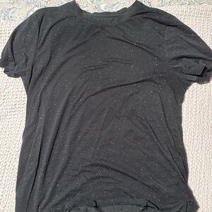 lululemon athletica Black Speckled Short Sleeve Tee
